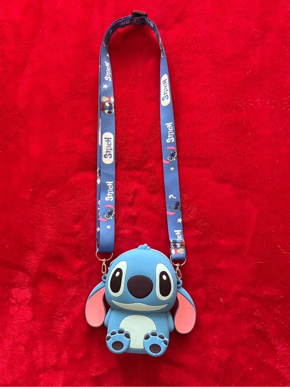 Disney Lilo & Stitch Silicone Crossbody Mini Purse with Lanyard